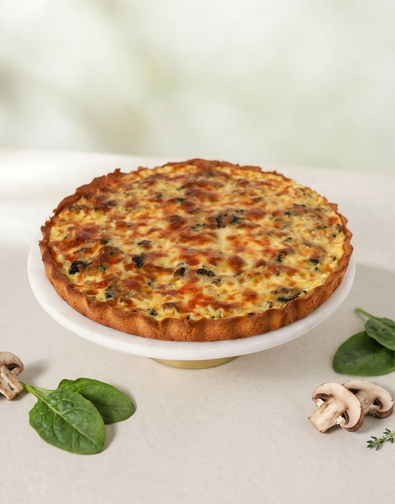 Ispanaklı & Mantarlı Kiş
